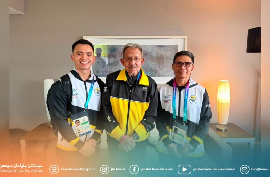 Keberangkatan Presiden Majlis Olimpik Kebangsaan Negara Brunei Darussalam Ke Tempat Penginapan Atlet Angkat Berat, Olahraga dan Renang
