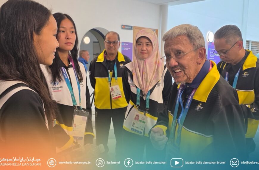 Keberangkatan Presiden Majlis Olimpik Kebangsaan Negara Brunei Darussalam Ke Tempat Sukan Renang