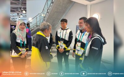 Keberangkatan Presiden Majlis Olimpik Kebangsaan Negara Brunei Darussalam Ke Tempat Sukan Renang