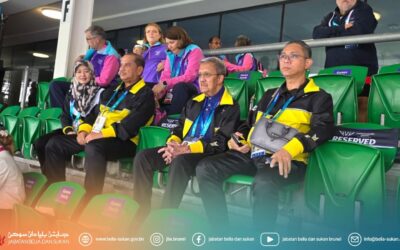 Keberangkatan Presiden Majlis Olimpik Kebangsaan Negara Brunei Darussalam Ke Tempat Olahraga