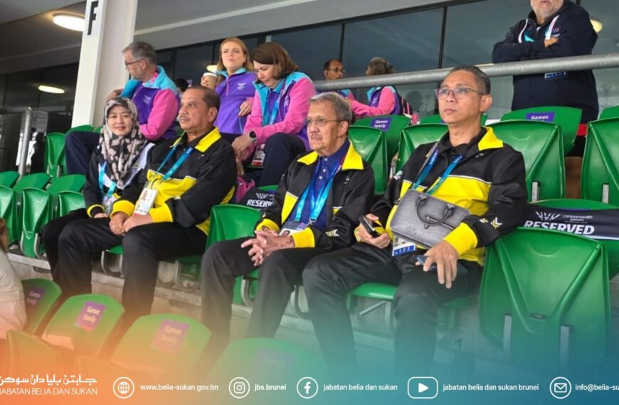 Keberangkatan Presiden Majlis Olimpik Kebangsaan Negara Brunei Darussalam Ke Tempat Olahraga